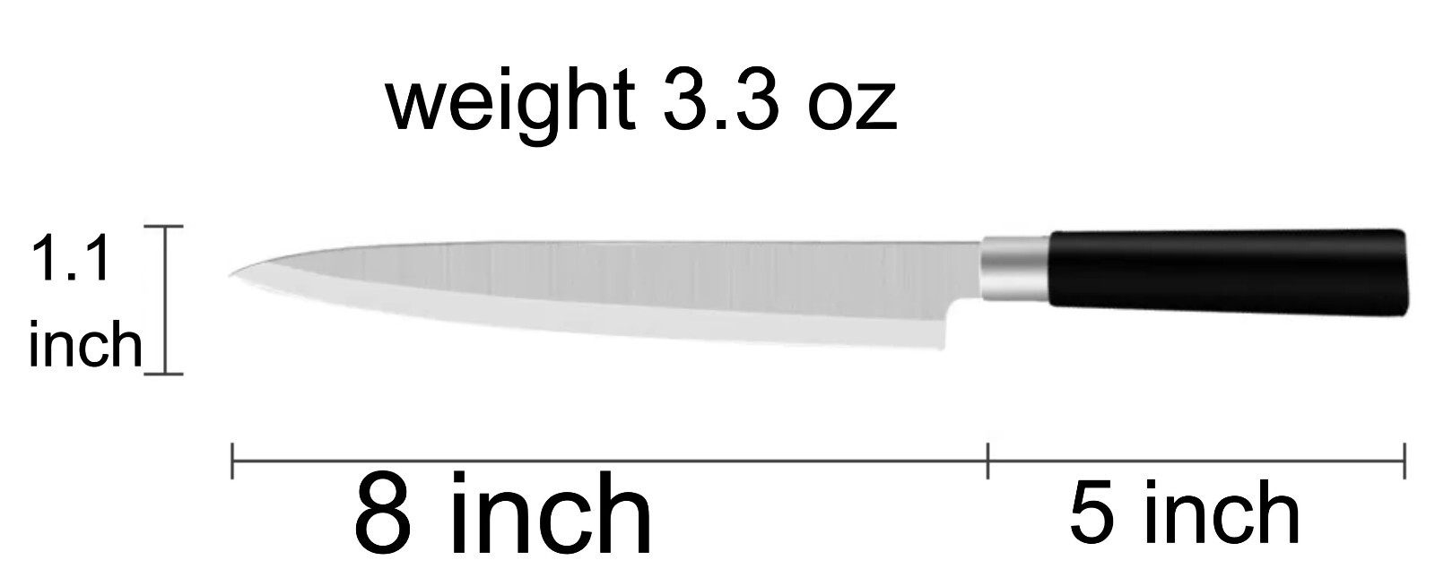 Sushi Knife 8 inch Sashimi KNIFE Yanagiba Knife Stainless Steel eBay