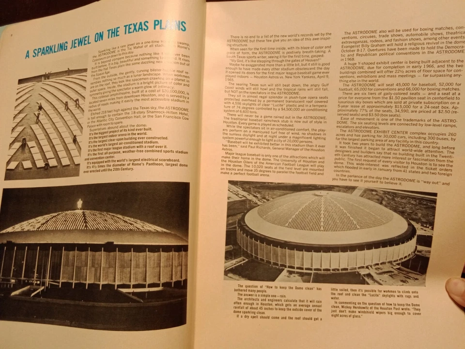 Houston astros magazine 1965 Astrodome Magazine – MLB/NFL Collectible - Image 3 of 4