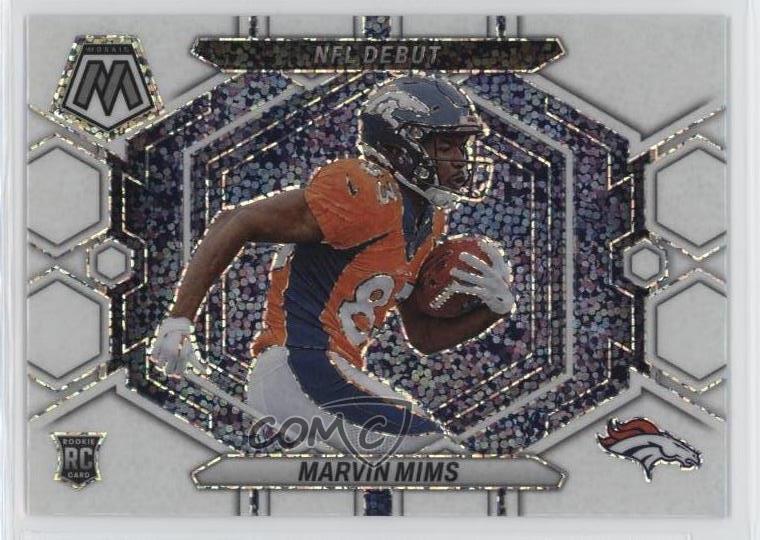2023 Panini Mosaic NFL Debut White Sparkle Prizm Marvin Mims #ND-13 Rookie RC