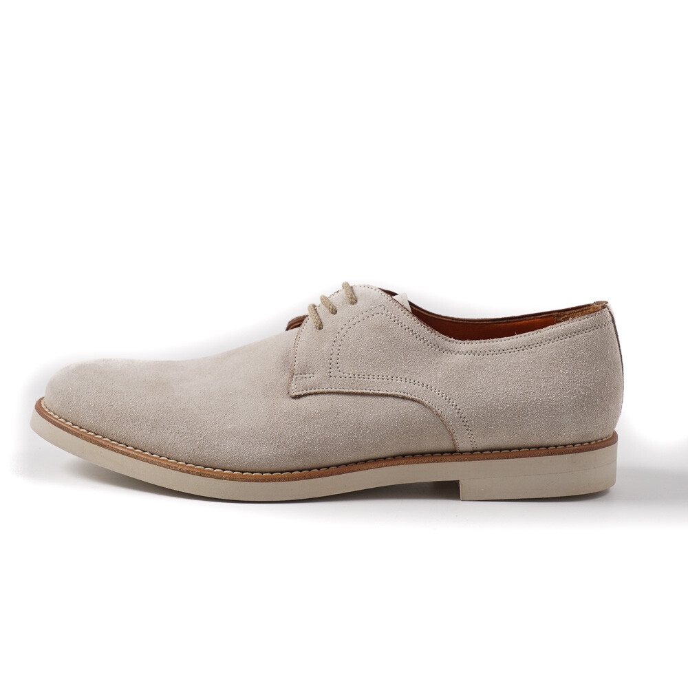 SAOLA Santoni Fatte a Mano Calf Suede Derby con suola leggera US 8 Scarpe