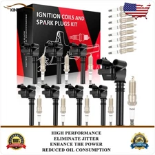 Ignition Coils & Spark Plugs Kit For Jeep Grand Cherokee Chrysler 300 5.7L 2005