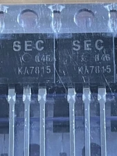 A lot of ten (10) SEC A7815, +15 VDC Voltage Regulators