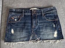Vintage Abercrombie Fitch Mini Skirt Girls Size 16 Denim Jean Y2K 90s