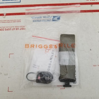 Briggs & Riley TSA TSA007 Combination Lock Green Strap Luggage Welcome Kit NEW