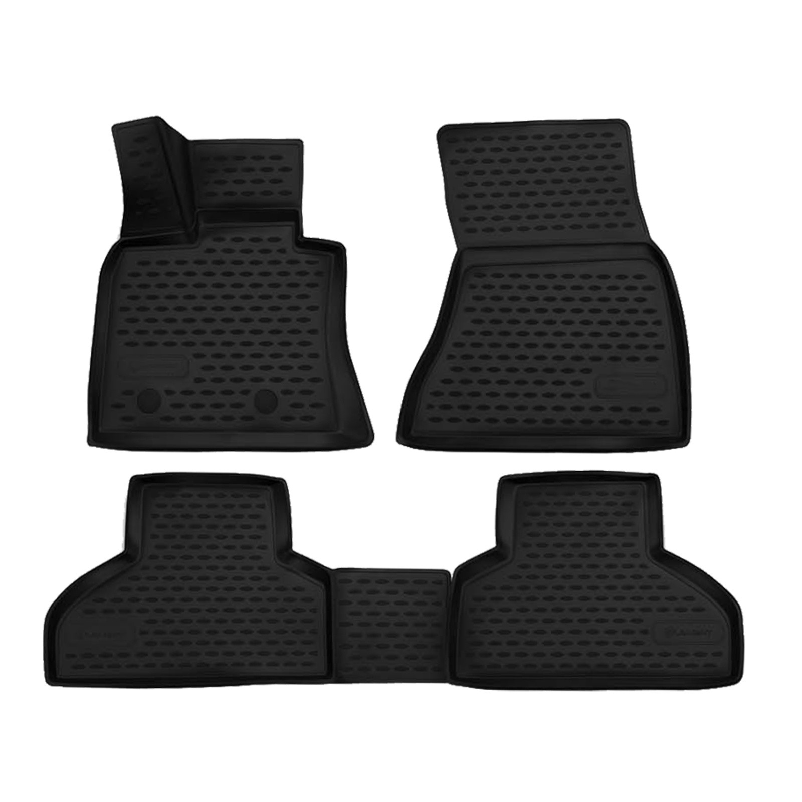 Tapis en caoutchouc pour BMW X5 F15 2013-2017 | Set de 4 pièces noir sur mesure