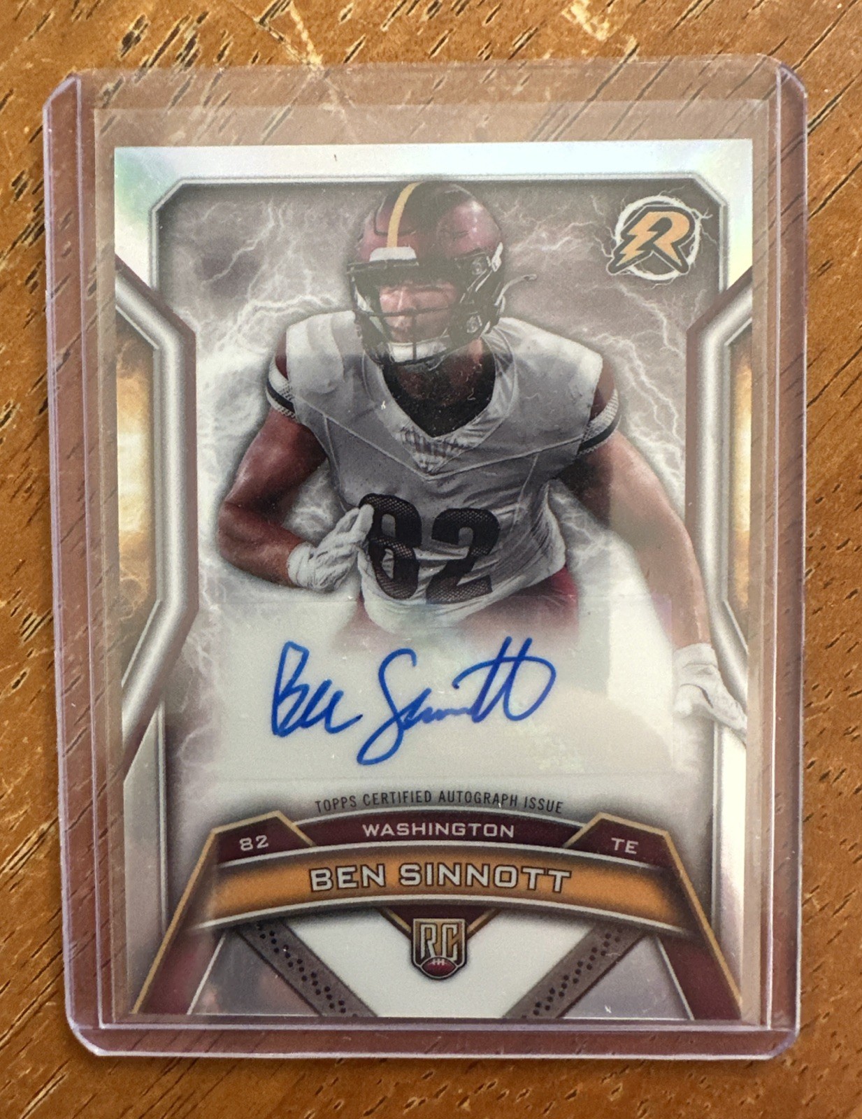 Topps 2024 Resurgence Ben Sinnott Commanders RC Auto RRS-BS Rookie Signatures