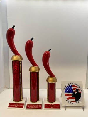 Chili Salsa Cook-Off Award 1st 2nd 3rd Place Free  Engraving *Support the Vet*