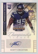 2014 Contenders Championship Ticket 94/99 Scott Crichton (Sec Row Seat) Auto 4k8