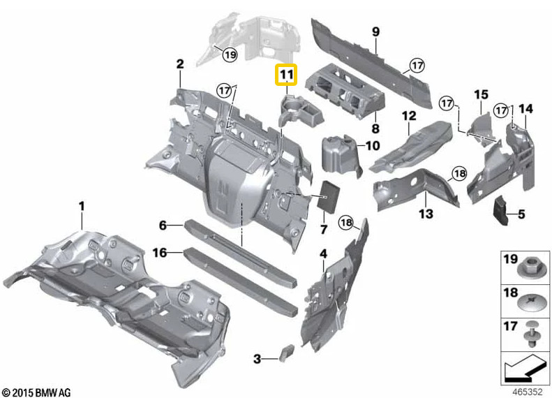 2017-2023 Rolls Royce Dawn RR6 Rear Right Side Loudspeaker Sound Insulation OEM