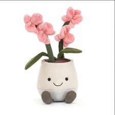 jellycat Cat Amuseables Pink Orchid Flower Plant Soft Plush Toy