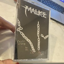 Malice Crazy in the Night Heavy Metal Album Cassette 1989 Metal Blade 7 73414-4