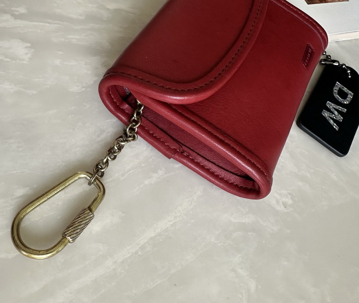 小物 OLD COACH 7219 MULTI FUNCTION PURS RED COACH VINTAGE RED LEATHER MULTIFUNCTION WALLET 7219 EUC | eBay