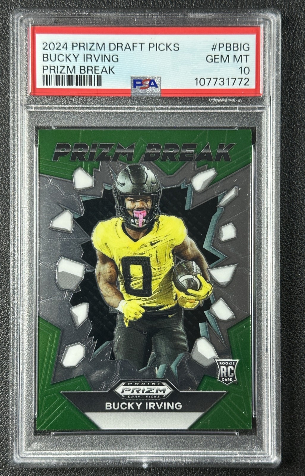 Bucky Irving Panini Prizm Draft Picks Prizm Break #PBBIG Base