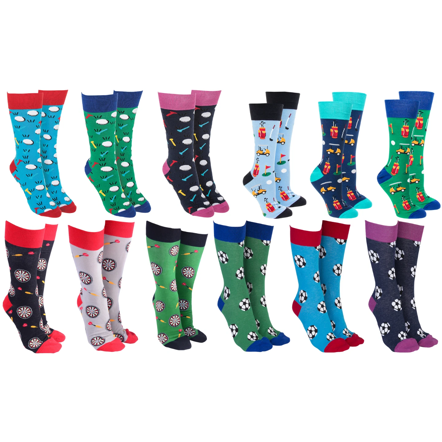 Sock Society Sports Collection Unisex Socks Golf, Football, Darts & Golf 3 Pack