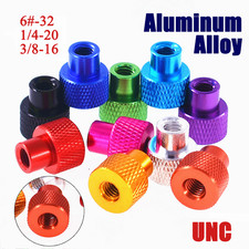 UNC Aluminum Alloy Knurled Thumb Screws Hand Grip Knob Bolts Through Hole