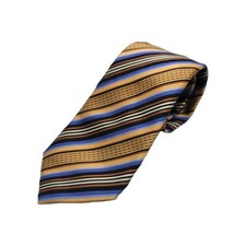 JZ Richards Boulder 100% Silk Tie Made In USA Multicolor Stripe