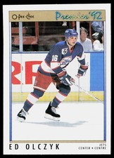 1991-92 O-Pee-Chee Premier Ed Olczyk #196 Winnipeg Jets