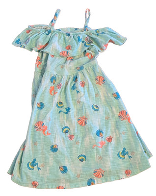 Disney's Little Mermaid Ariel Shells Aqua Dress Youth Girl's 6, Jumping Beans