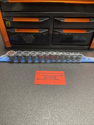 Matco SBSPM126V 12 PIECE 3/8'' DRIVE METRIC 6 POINT ADV STUBBY IMPACT SOCKET SET