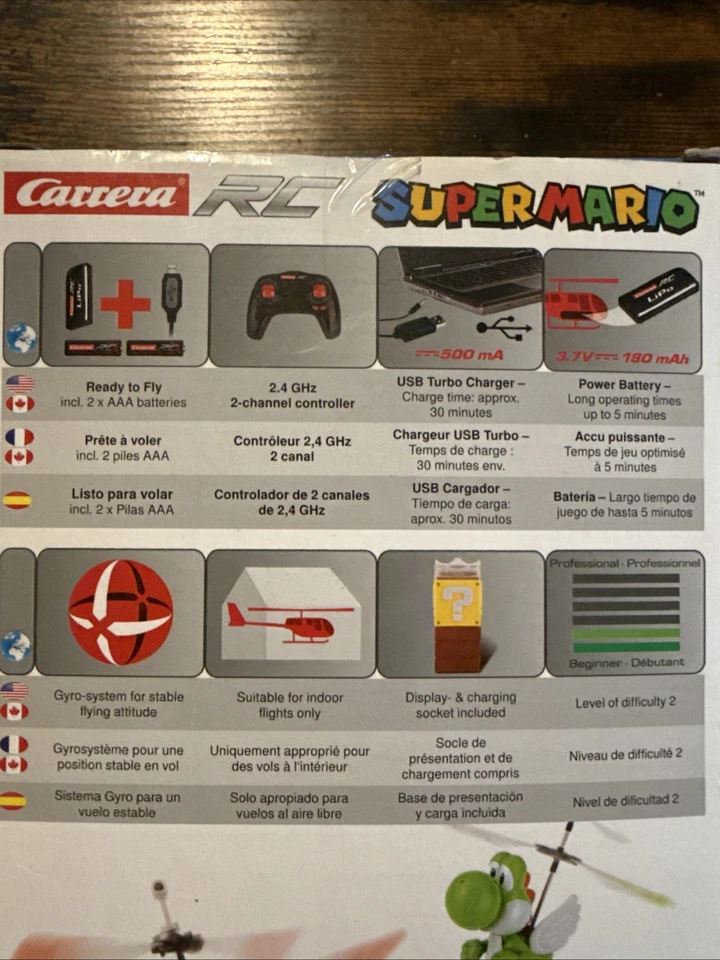 Super Mario Carrera Rc Helicopter Indoor Super Mario Flying Cape Mario 370501032 - Image 4 of 4