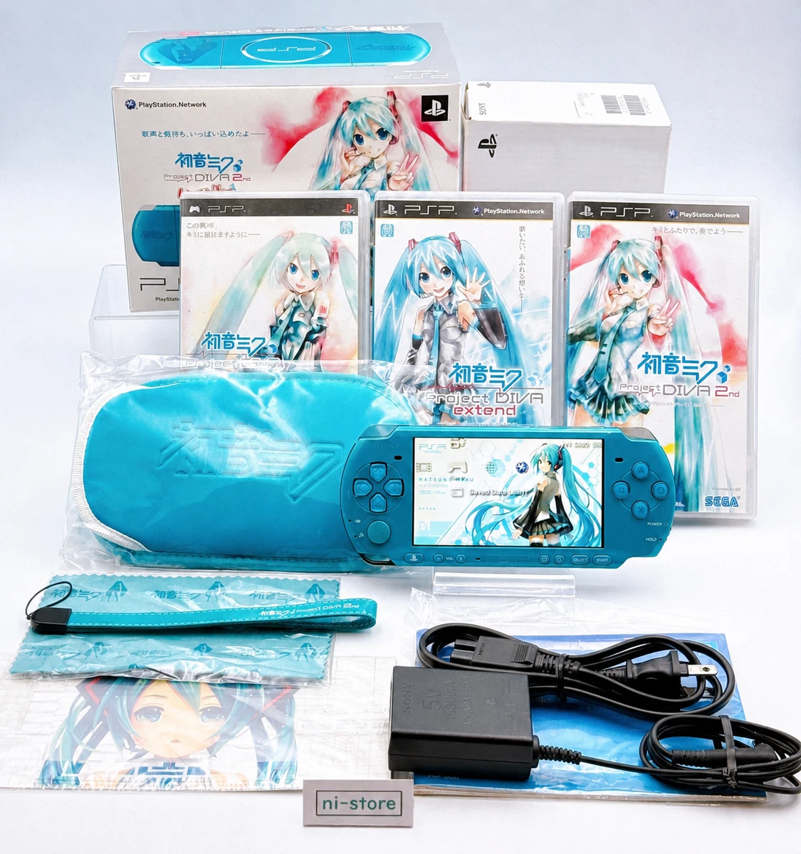 Sony PSP-3000 Console Miku Hatsune DIVA 2nd Limited in Box w/etc