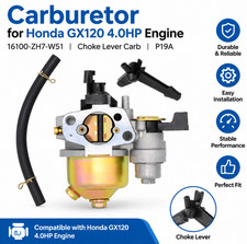 Honda GX120 Carburetor 4.0HP Engine Carb Choke Lever 16100-ZH7-W51 P19A