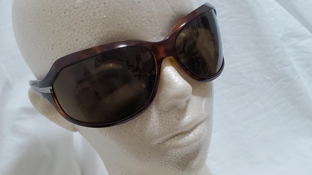Prada Gackt Used Icon Logo Metal Big Lens Sunglasses Brown Men's Women Used thumbnail 9