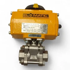 EL-O-Matic ED0025.M1A00A.00N0 2" Valve 24 Vdc Pneumatic Actuator GEFA DG1 14408