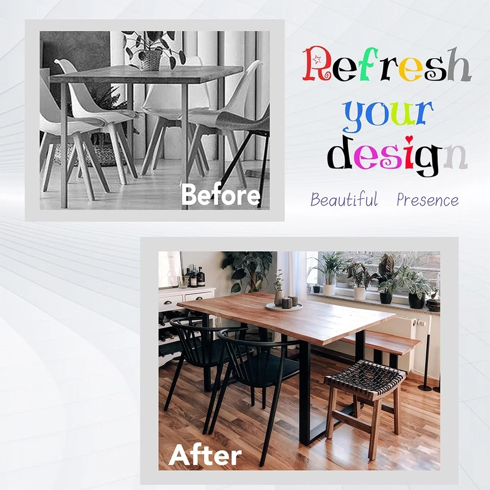 Tischgestell Tischbeine Möbelfuß Tischkufen 2er-Set Hairpin Leg Tischfüße Stahl - Bild 4 von 4