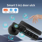 Tuya Smart Door Lock 5in1 Electronic Fingerprint Keypad Card APP Apartment Home