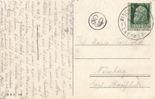 166735) Bahnpost-K2 Bischofsgr&uuml;n-Neuenmarkt 1911 auf AK Fichtelgebirge