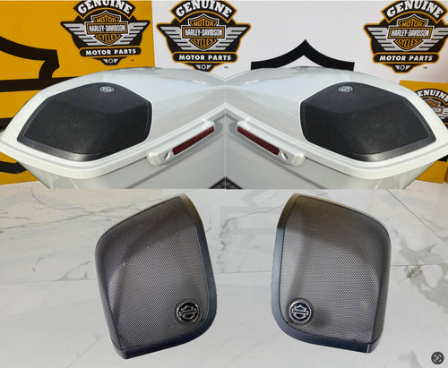 CVO 14-25 OEM Harley Rockford or Boom Audio Saddlebag Lid Speaker Grills Covers