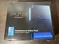 Sony PlayStation 2 PS2 SCPH-39001 Black Console Network Adapter Open Box