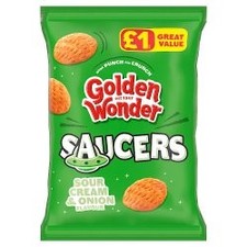 Golden Wonder Saucers Sour Cream & Onion 40g - Choose Pack Size