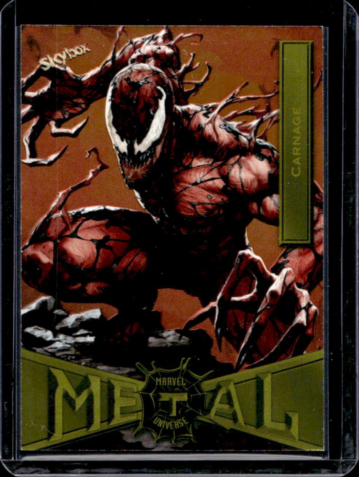 2021 Skybox Metal Universe Marvel Spider Man Carnage Yellow FX #18