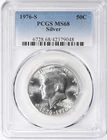 1976-S Kennedy Half Dollar "SILVER" PCGS MS68 "SUPER GEM" MB 5555