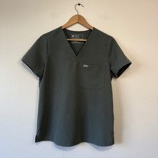 FIGS Catarina Technical Collection Scrub Top V Neck Gray Size S FW1000