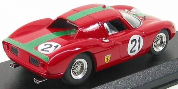 1/43 BEST MODEL FERRARI 250 LM MONZA 1966 N 21 DE SIEBENTHAL RED - Immagine 2 di 3