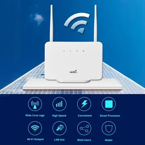 4G LTE CPE Modem de routeur sans fil 300Mbps WiFi Hotspot avec détachable externe