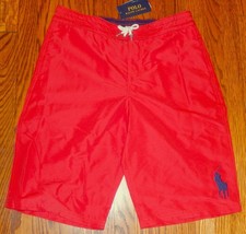 POLO RALPH LAUREN AUTHENTIC BOYS BRAND NEW SWIM TRUNK SHORTS Size S 8 , NWT