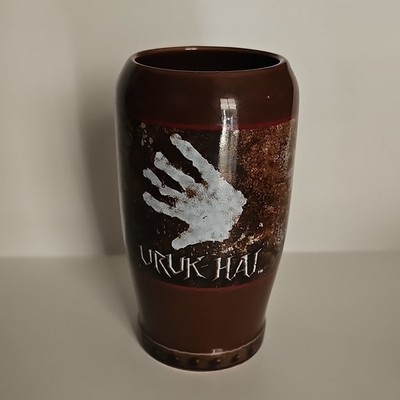 Applause Lord of the Rings Uruk Hai Ceramic Beer Mug Brown 2002