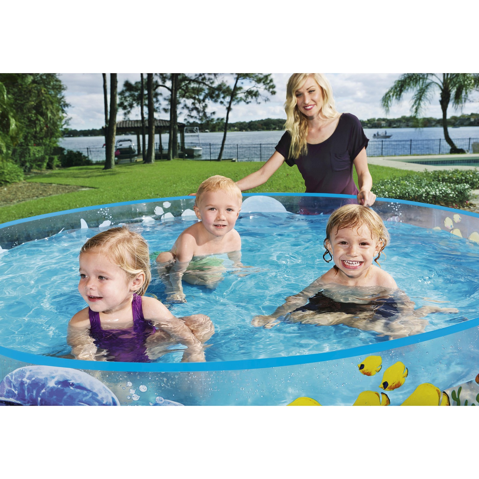 H2OGO! 6\' x 15" Odyssey Fill \'N Fun Plastic Kids Swimming Pool