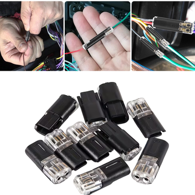 #ad 100pcs Double Wire Plug in Connector Cable Clamp with Locking Buckle AWG 18 22 $17.99