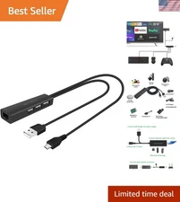 4 in 1 Ethernet Adapter and 3 Ports USB OTG Hub for Fire TV Stick 4K/Chromeca...