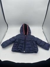 giubbotto piumino moncler bambino ragazzo navy saito con cappuccio 6-9 mesi