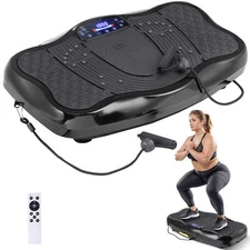 Waver Vibration Plate Exercise Machine Whole Body Fitness Vibrat Platform Black