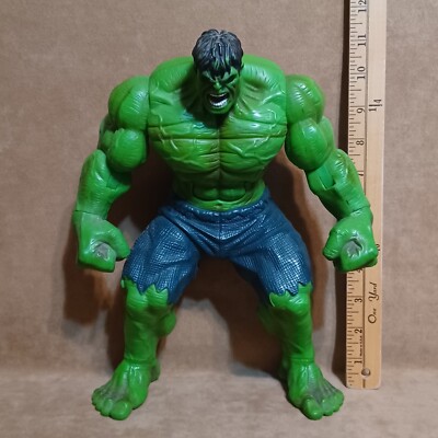 Marvel 2008 THE INCREDIBLE HULK Smash N Stomp Hulk 11'' Tested Working Hasbro