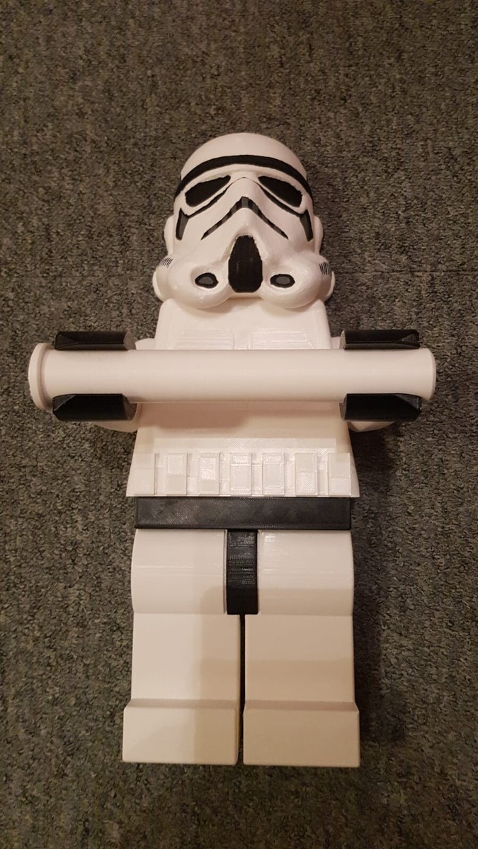 Star Wars Lego Man Stormtrooper Pooper Toilet Roll Holder Novelty