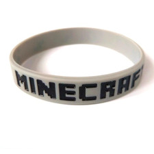 MINECRAFT WRISTBAND - GRAY AND BLACK