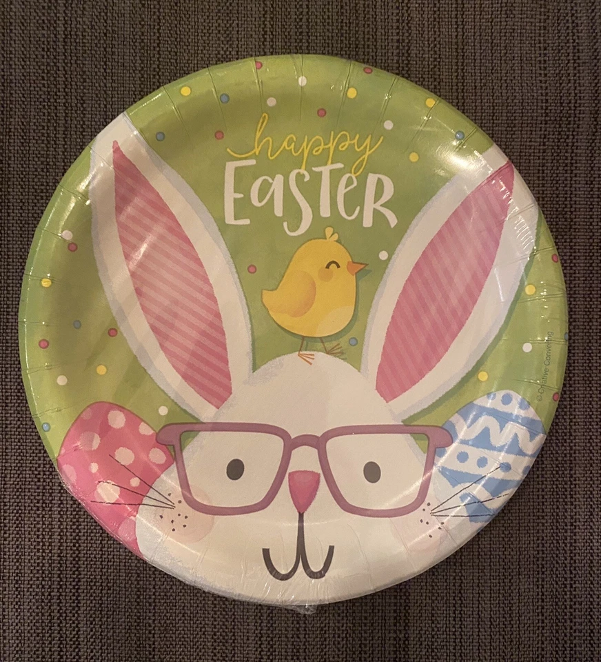 Lot Of 4 Easter Bunny 6 7/8 Inch Paper Plates 8 Pack Easter Plates 32 Plates - Image 2 of 3